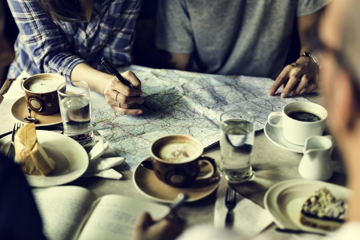 Group of people drinking coffee