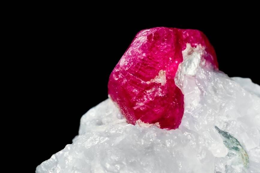 Rough Ruby gemstone,